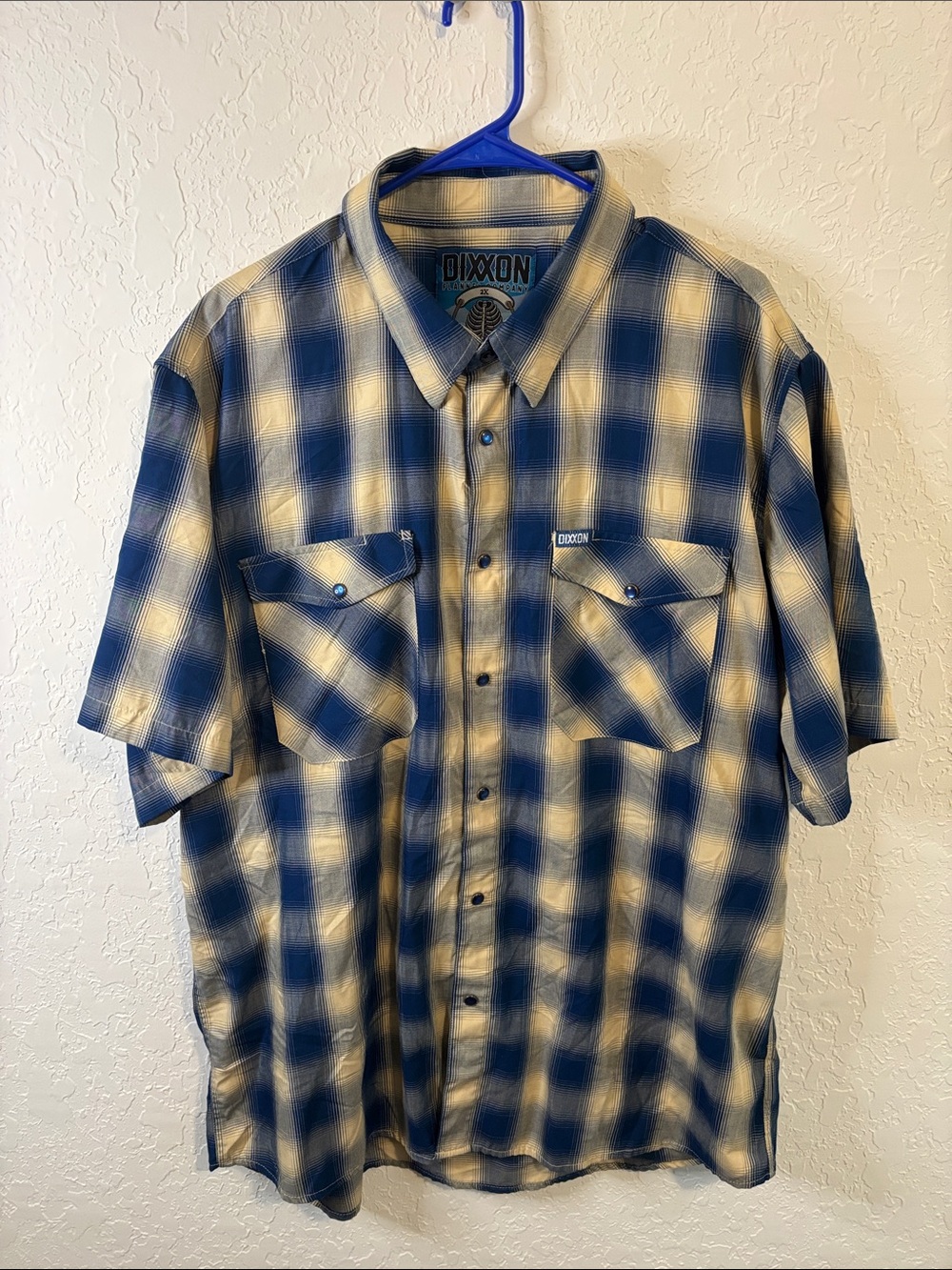 DIXXON The Stern bamboo blend short sleeve button down top
